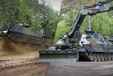 Bratři ve zbrani: Vyprošťovací obrněné vozidlo Buffalo ARV3 a obrněné ženijní vozidlo Kodiak AEV3